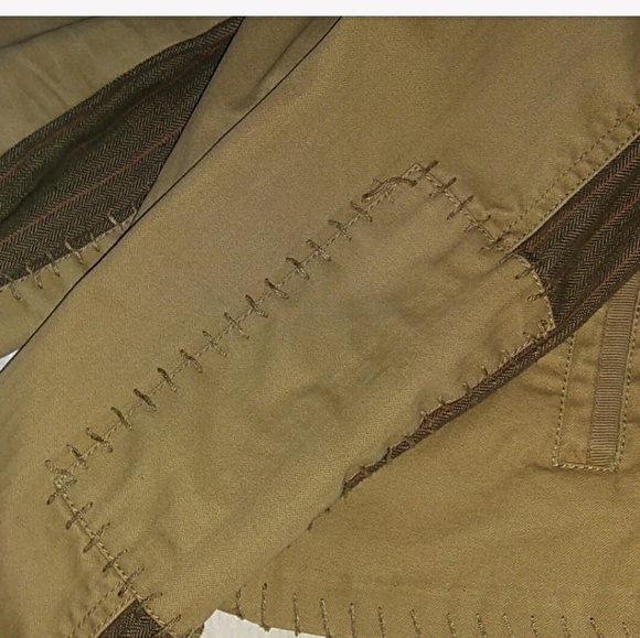 FREE PEOPLE  Fleur De Lis Patchwork Distressed Denim / Chambray Jacket Blazer - Picture 7 of 9